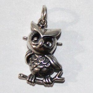 Sterling Silver Owl Charm
